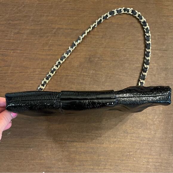 Cole Haan Black Patent Leather Bag Chain Strap - Picture 5 of 7